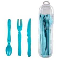Cutlery Set, Plastic, 12 Piece in Case